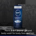 thumbnail image 4 of NIVEA Men Cool Kick Gel Douche à Effet Fraîcheur 24H pour Hommes / Nettoyant 3-in-1 pour le Corps, le Visage et les Cheveux / Gel Douche au Menthol Rafraîchissant / Testé sous Contrôle Dermatologique, Paquet Double, 4 of 7