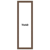 11x40 Frame Brown Farmhouse Solid Wood Picture Frame Width 1.5 Inches | Interior Frame Depth 0.5