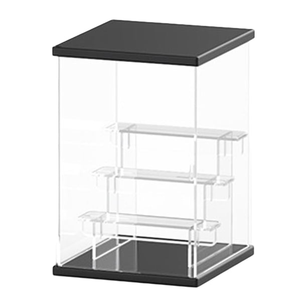 Vitrina Acrílica Transparente Para Figuras De 4 Capas Con Puerta Magnética – Estuche Apilable Para Coleccionables, Pack De 2, Ideal Para Pop Mart Y Figuras De Acción