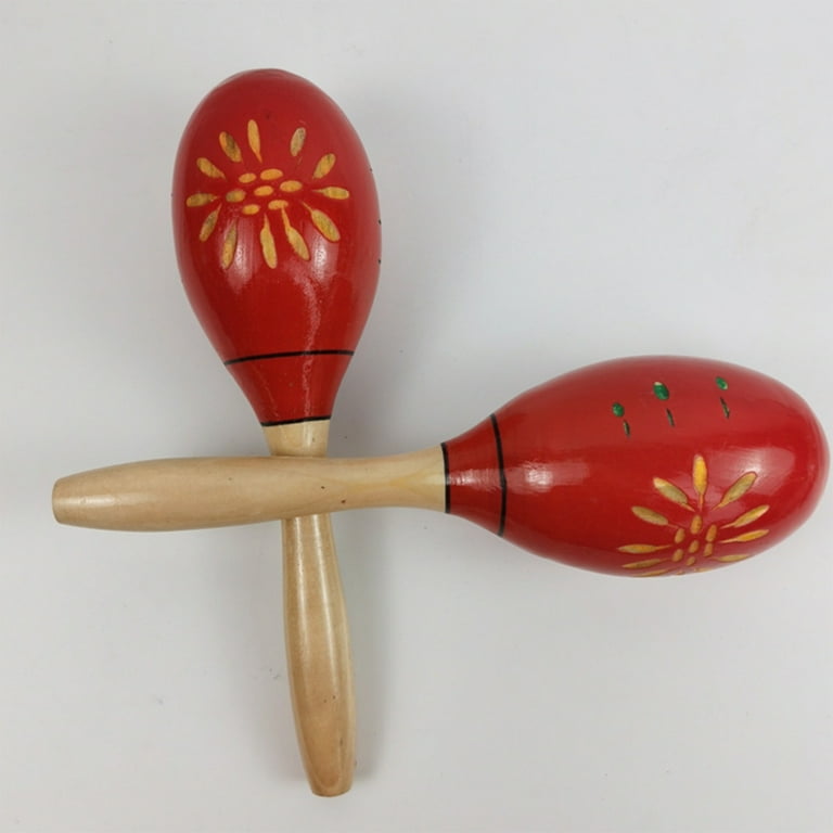 Mini Wooden Maracas Rattles Egg Shaker, Kid Baby Shaker Sand