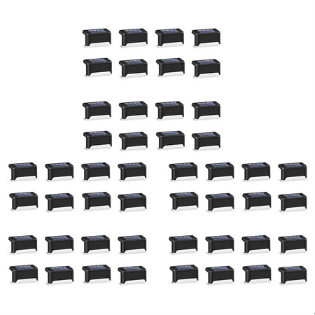 

48PCS Solar Light Solar Outdoor Waterproof Solar LED Fence Lamp for Patio Stairs Pathway Step Yard