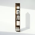 thumbnail image 6 of Furinno Basic 5-Tier Corner Multipurpose Standing Shelf, Amber Pine, 6 of 6