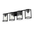 thumbnail image 2 of Hunter - Astwood 4-light Matte Black, Medium Size Vanity Light, Dimmable, Caged Style, for Bedrooms, Dining, Living Rooms - 48009, 2 of 8