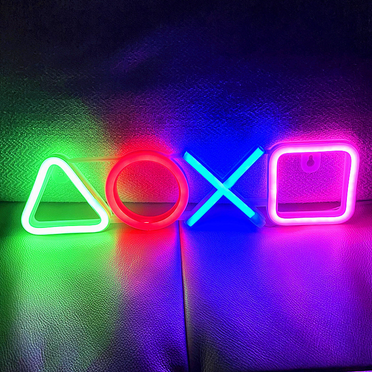 TIMPCV Neon Sign Playstation Light for Bedroom Wall Decor USB Powered Personalized Icon Gaming Accessories Acrylic Neon Light Led Signs
