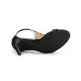 thumbnail image 5 of BLISSFUL STEP Women's T Strap Open Toe Stiletto Heel Sandals Black 9, 5 of 8