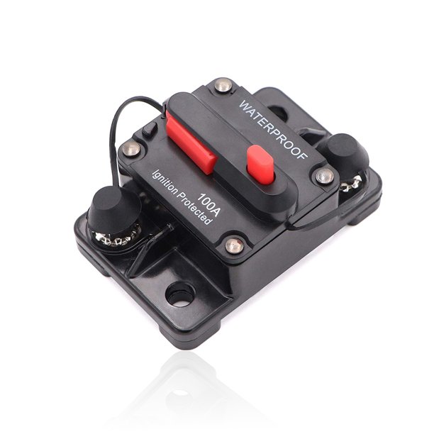 Riwesomey Repuestos para disyuntores, accesorio para yate, fusible impermeable para coche y barco, circuito de reinicio, dispositivo de ruptura, equipo de Vehículos, repuestos y accesorios Mis 100A Riwesomey VI001543-07