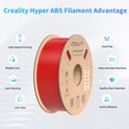thumbnail image 3 of Filamento para impresora 3D Creality Hyper ABS, 1,75 mm, 1 kg (rojo), 3 of 9