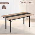 thumbnail image 3 of Gymax 71'' Long Large Wood Dinner Table 6 FT Dining Table w/ Heavy-Duty Metal Frame, 3 of 10