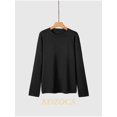 thumbnail image 1 of Kozoca Chandail Femme Nouveau Automne Hiver Coupe Régulière Chandail Décontracté Épais Chandail Femme Chaud Doux Uni Col Rond Hauts Mode, 1 of 5