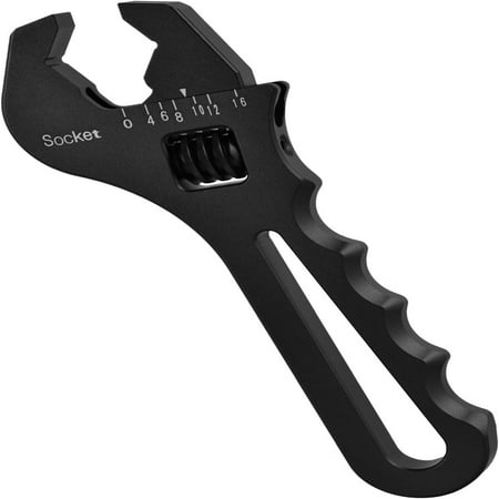 

QIBAXXYL Versatile lightweight and adjustable precision black aluminum spanner wrench for tight spaces. Perfect addition to any collection excellent for professionals. Easy handling an