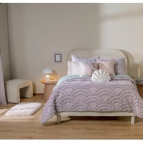 IRIS LAVENDER COLOR NUUT JACQUARD TEXTURE REVERSIBLE COMFORTER 1 PCS KING SIZE MADE IN MEXICO