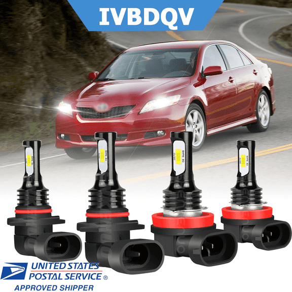 For Toyota Camry 2007-2018 LED Headlight Bulbs 9005 H11 HIGH LOW Beam Combo Kit 4Pcs 6000K White