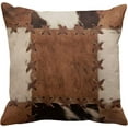 thumbnail image 4 of Throw Pillow Covers, Retro Brown Rustic Cowhide Print Home Decor Set of 4 Pillow Cases, 18 X 18 inches Sofa Cushion Couch Sofa Pillowcases Decorative, 4 of 6