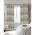 thumbnail image 4 of Watercolor Geometric Kitchen Curtains Southwest Ethnic Country Cafe Short Curtains for Bathroom Blackout Window Curtain Grommet Small Window Treatment Tier Drapes for Bedroom Living Room 52"x45"x2, 4 of 9