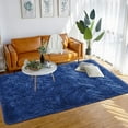 thumbnail image 5 of Arogan Modern Soft Fluffy Carpet for Living Room, Bedroom and Children's Room, Light Navy, 4'x6 '., 5 of 7
