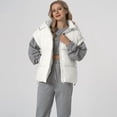 thumbnail image 3 of Chaleco acolchado Shiyifa para mujer, extragrande, sin mangas y capucha, blanco, XXL, 3 of 7
