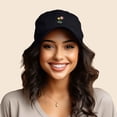 thumbnail image 3 of Dalix Soaring Frog Embroidered Womens Cotton Dad Hat Baseball Cap Adjustable in Black, 3 of 5