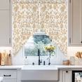 thumbnail image 4 of Pastoral Flowers Swag Curtain Valance for Windows, Vintage Ginger Flower Farmhouse Plant Window Treatments Short Swag Topper for Kitchen Windows Bathroom Bedroom, 36"x63", 4 of 8