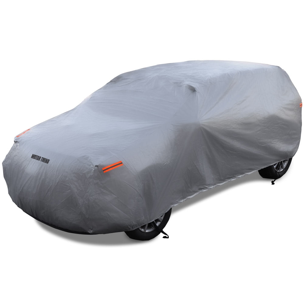 Advanced Protection Formula All Weather Waterproof Outdoor Vehicle Cover Motor Trend Safeguard Car Cover for Vans/SUV 