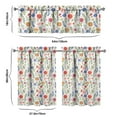 thumbnail image 6 of Wildflower Kitchen Curtains Set Tier and Valance, Vintage Botanical Floral Print, Modern Farmhouse Autumn Leaves Bloom Pattern with Watercolor Artistic Design for Kitchen or Dining Room, 6 of 6