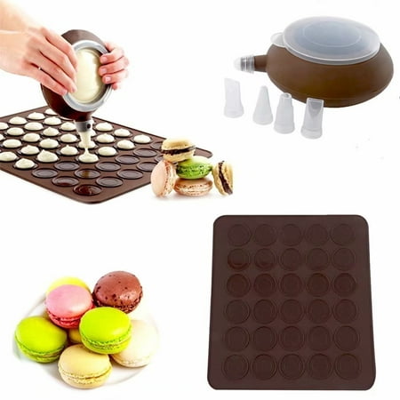 48-Capacity Silicone Macaron Baking Mold Set with Decoration Pen Set Butter Squeezer Baking Tool Mould