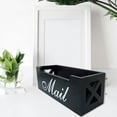 thumbnail image 4 of Modern Mail Holder For Desk, Wood Letter Organizer Sorter Envelope Organizer Bill Filling Rack Wood Mail Basket Magazine Holder For Home Office, 4 of 7