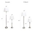 thumbnail image 6 of Mod Lighting and Decor Adjustable Table and Floor Lamps with White Shade - 59" - White and Silver, 6 of 9