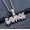 Silver, variant on Female Creative Bubble Letter SAVAGE Pendant Necklace