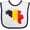 White and Navy, variant on Inktastic Belgian Map Flag Boys or Girls Baby Bib