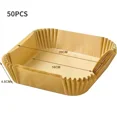 thumbnail image 1 of Large Rectangle Air Fryer Disposable Paper Liner 31cm Nonstick Airfryer Parchment Special Baking Paper for 2-10QT Cooking Basket, 1 of 6