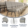 thumbnail image 4 of Flash Furniture 21''W Church Chair in Gray Dot Fabric - Silver Vein Frame, 4 of 13