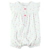 Carters Baby Clothing Outfit Girls Snap-Up Cotton Romper Heart Dot White