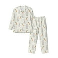 thumbnail image 1 of Balery Retro Rabbit Pijama para Hombre de Dos Piezas con Manga Larga, Conjunto de Dormir y Descanso Suave con Bolsillos-Large, 1 of 7