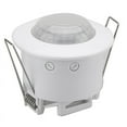thumbnail image 1 of Ceiling Recessed PIR Motion Sensor Infrared Adjustable Detector for Corridor Warehouse Stairs Porch Lamp Switch,1 x PIR Motion Sensor,White, 1 of 8