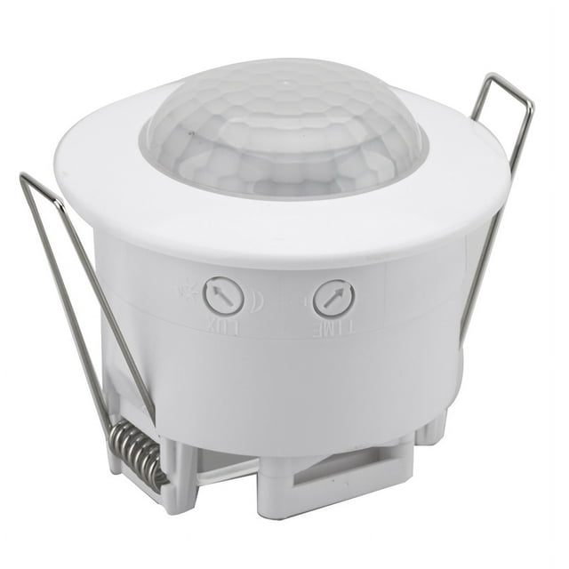 Ceiling Recessed PIR Motion Sensor Infrared Adjustable Detector for Corridor Warehouse Stairs Porch Lamp Switch,1 x PIR Motion Sensor,White