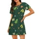 thumbnail image 1 of Easygdp Camp In The Forest Camisón de manga corta para mujer, informal, estampado, 1 of 6