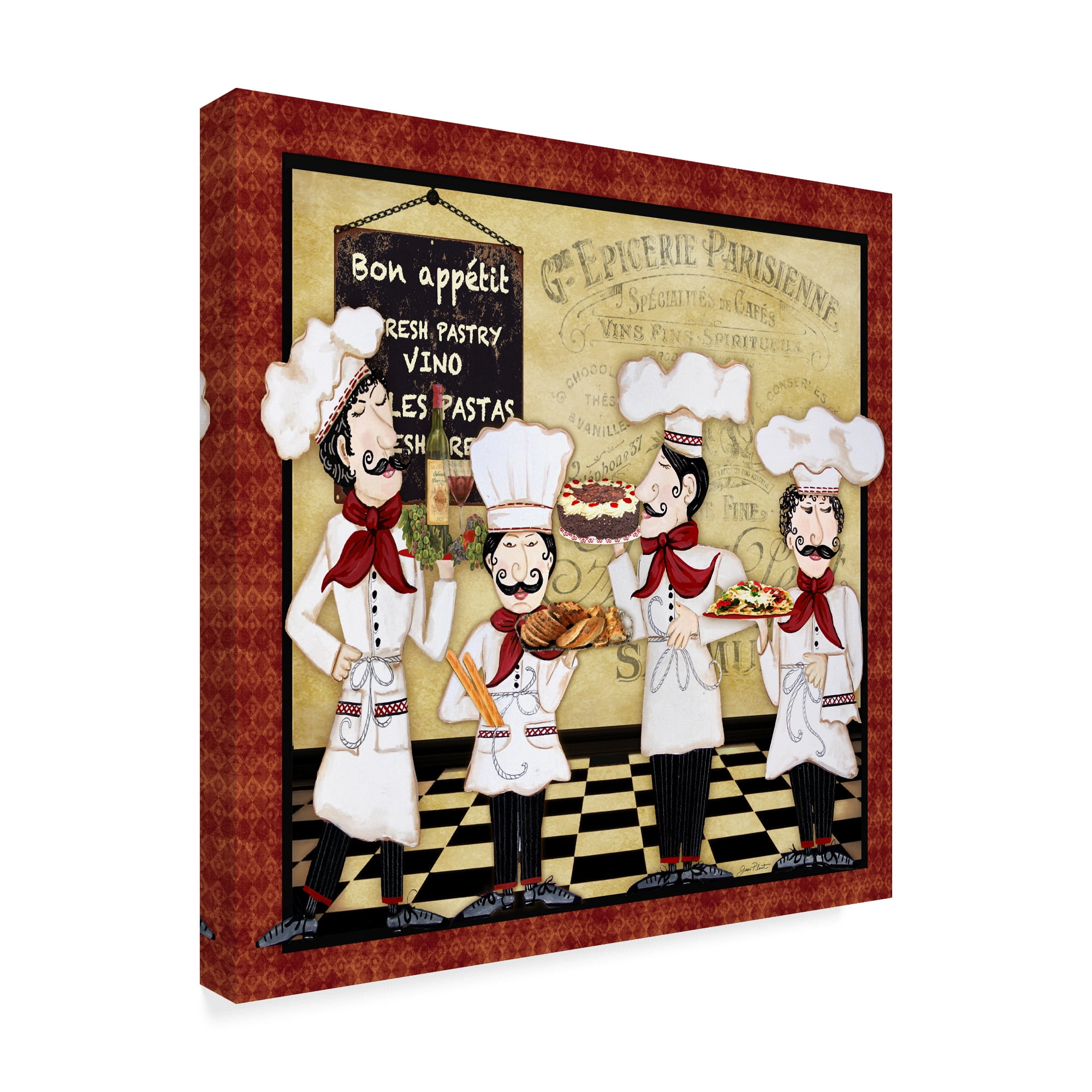 Trademark Fine Art 'French Chefs' Canvas Art by Jean Plout