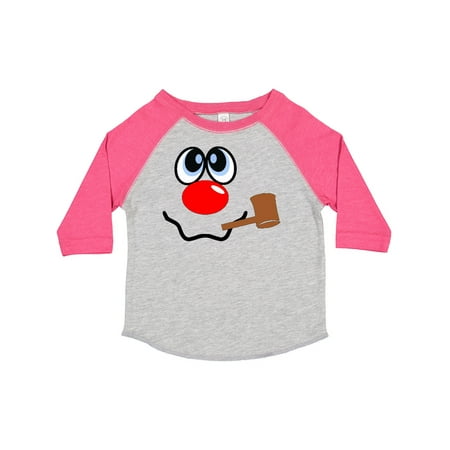 

Inktastic Snowman with Red Nose and Corncob Pipe Gift Toddler Boy or Toddler Girl T-Shirt