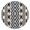 Boho Black and, variant on Brown Checkered Geometric and Floral Pattern Round Fitted Tablecloth with Elastic Edge,Dining Table Cover Waterproof,Outdoor Round Tablecloth for Camping,Dining,Indoor and Outdoor