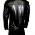 thumbnail image 3 of NOORA NEW 1970's Classic Men's Casual Overcoat Knee Length Style with buttons Black Real Leather Tre, 3 of 7