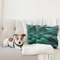 thumbnail image 4 of Ambesonne Teal Throw Pillow Cover 2 Pack, Mosaic Sea Waves Inspired, 24", Dark Green Aqua, 4 of 5