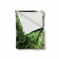 thumbnail image 2 of Rainforest Soft Flannel Fleece Throw Blanket, Idyllic Atmosphere in Tropical Jungle on Springtime Natural Relaxation Theme, Cozy Plush for Indoor and Outdoor Use, 60" x 80", Green Brown, by Ambesonne, 2 of 6