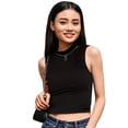 thumbnail image 5 of Arcarius Women’s Sleeveless Mock Neck Tops for Women, Rib Knit Crop Tank Top (Black, Large), 5 of 6