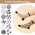 thumbnail image 5 of Bocaoying 12 Pack Women's Sheer Socks, Nylon Lace Mesh Ankle Socks with Reinforced Heel and Toe, See-Through Dress Socks for Women, Size5-9, Fancy Thin Socks Fits Narrow to Average Feet, 5 of 8