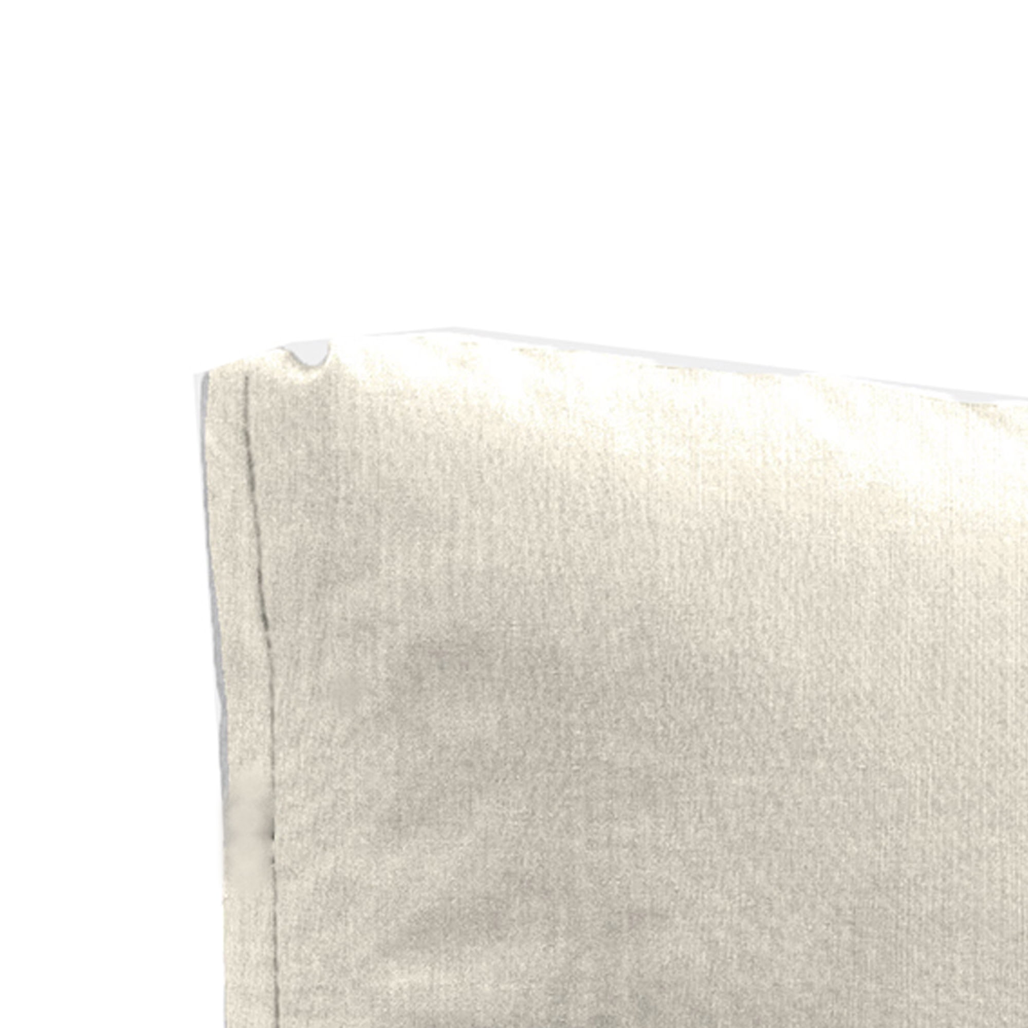 Jordan Manufacturing 44" x 22" Sand Solid Rectangular Outdoor Chair Cushion with Ties and Hanger Loop