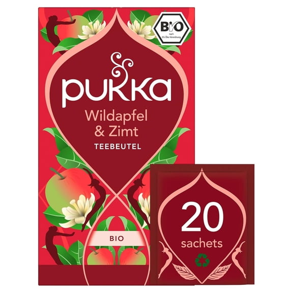 PUKKA HERBS Wild Apple and Cinnamon Tea Bags, 20 Count
