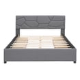thumbnail image 5 of BTMWAY Queen Bed Frame with Storage, Linen Fabric Upholstered Platform Bed with Brick Pattern Headboard and 4 Drawers, No Box Spring Needed, Queen Size Bed Frame for Teens Adults, Holds 500lbs, Gray, 5 of 9