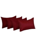 thumbnail image 2 of Set Of Four 12" X 20" Claret Red Polyester Zippered Pillow Cover, 2 of 5