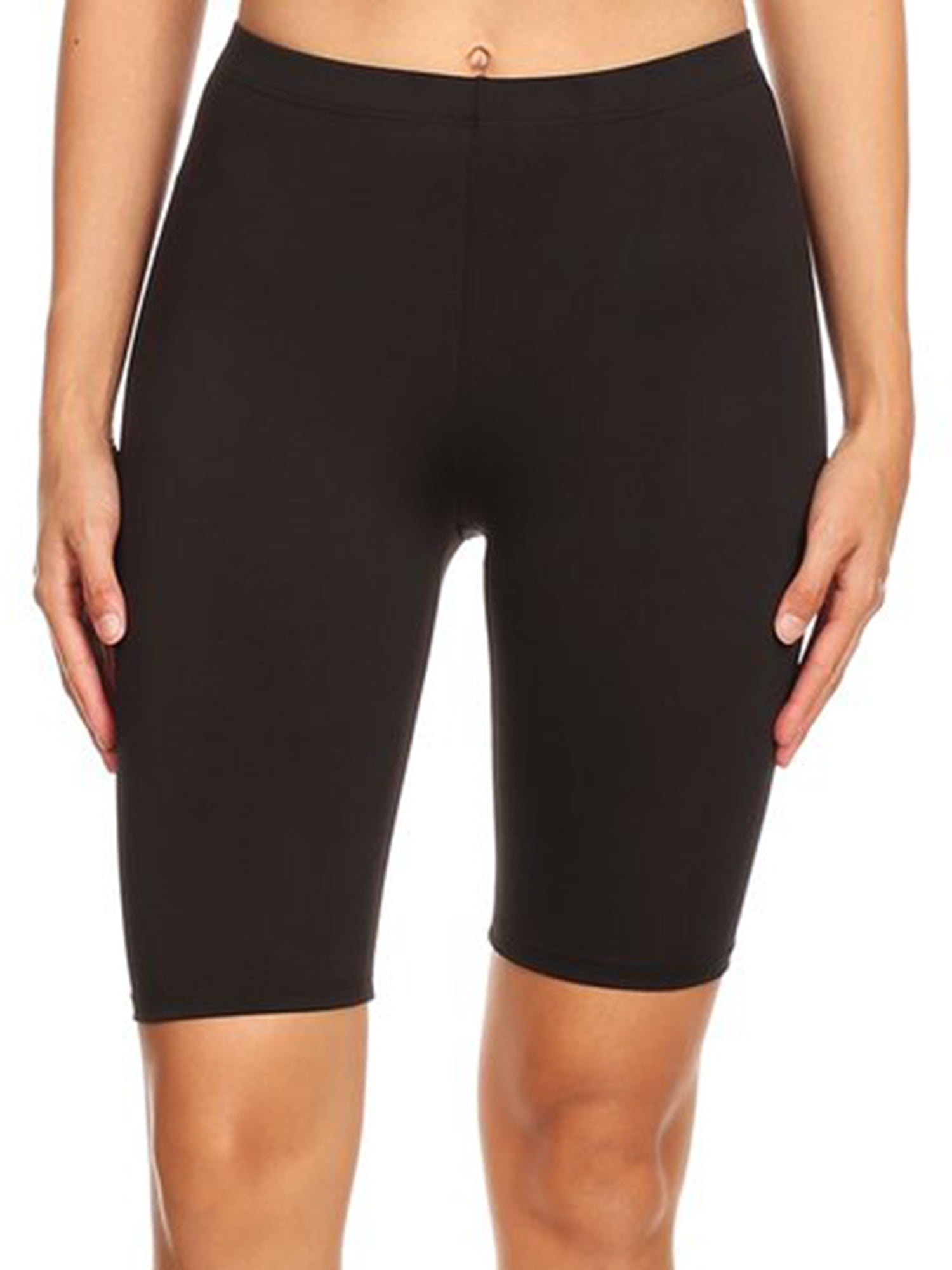 Imagenation Plain Soild Biker Shorts, Medium, Black - Walmart.com