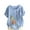 Light Blue, variant on Women Cotton Linen Crew Neck Short Sleeve Tunic, Summer Loose Fit Tee Shirts Tops Floral Linen Blouse for Women